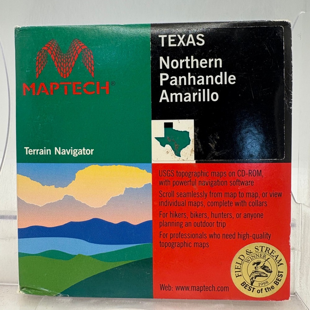 Maptech Terrain Navigator Texas Northern Panhandle‎ Amarillo USGS Maps CD-ROM